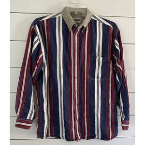Vintage Halifax Outfitters Striped Long Sleeve Shirt 90s Y2K Size Large